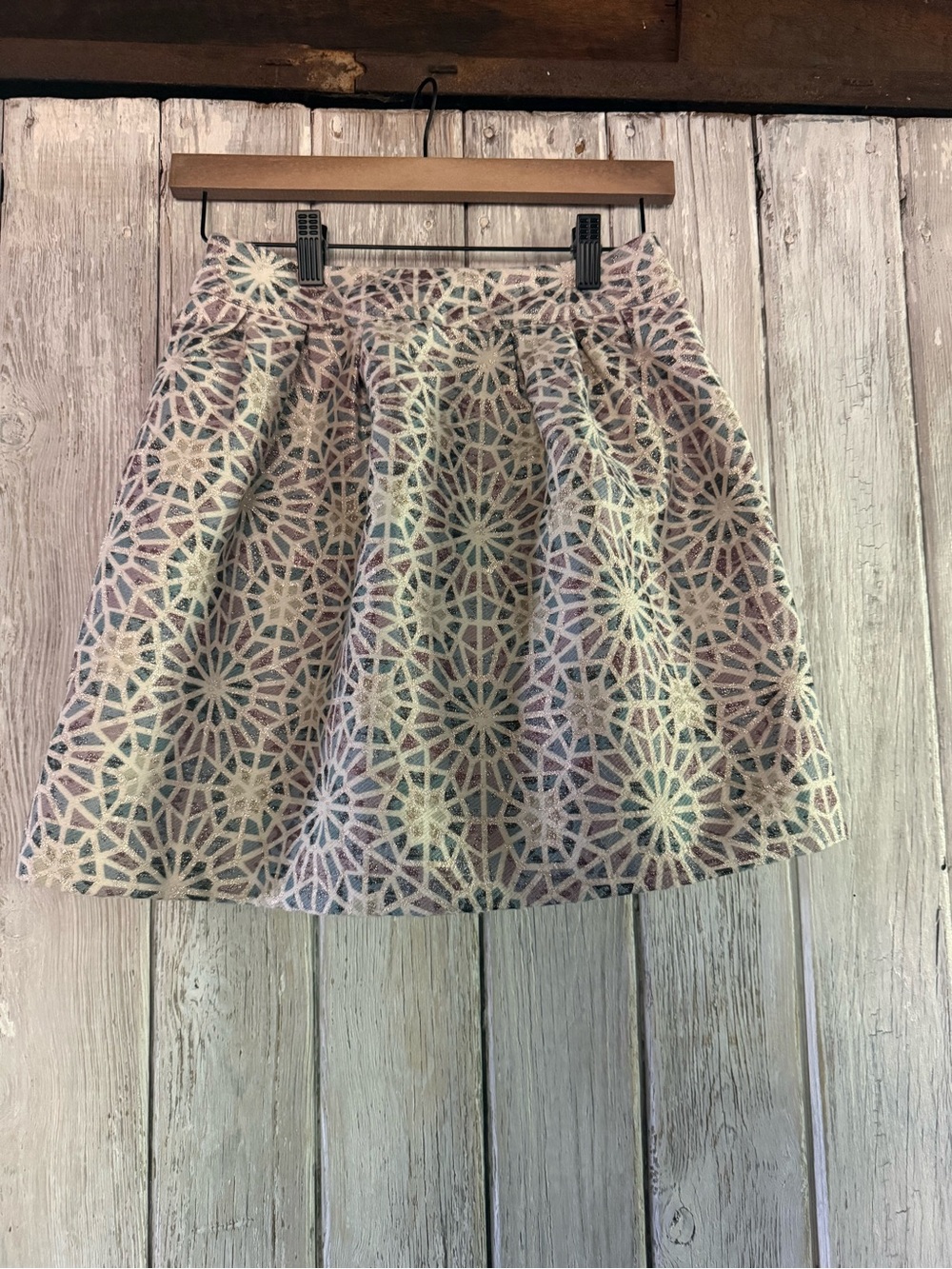 Miami sparkling geometric patterned mini skirt
